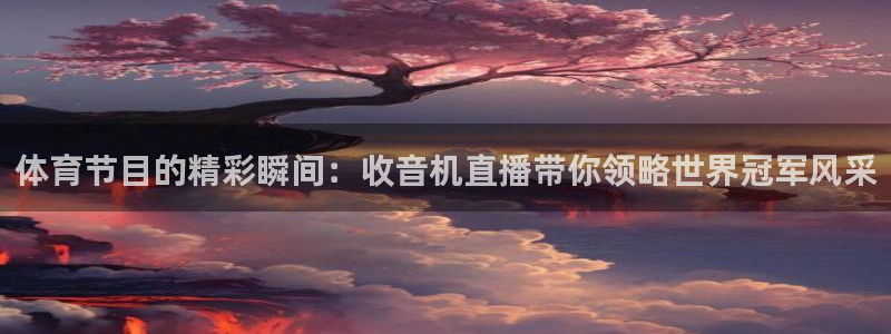 鲸鱼体育tv直播：体育节目的精彩瞬间：收音机直播带你领略世界冠军风采